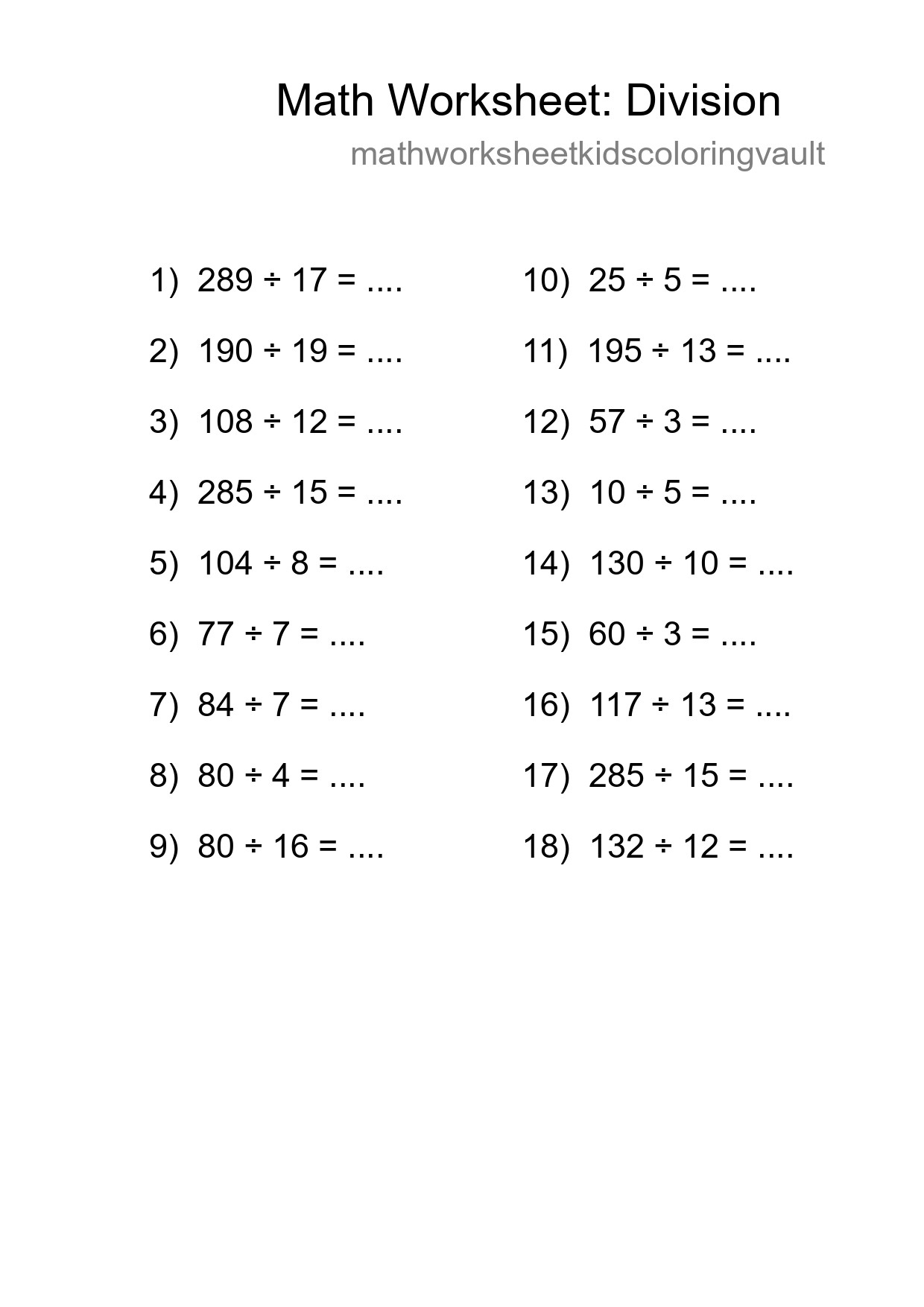 Free 18 Division Math Worksheet For Grade 2 - Part 169