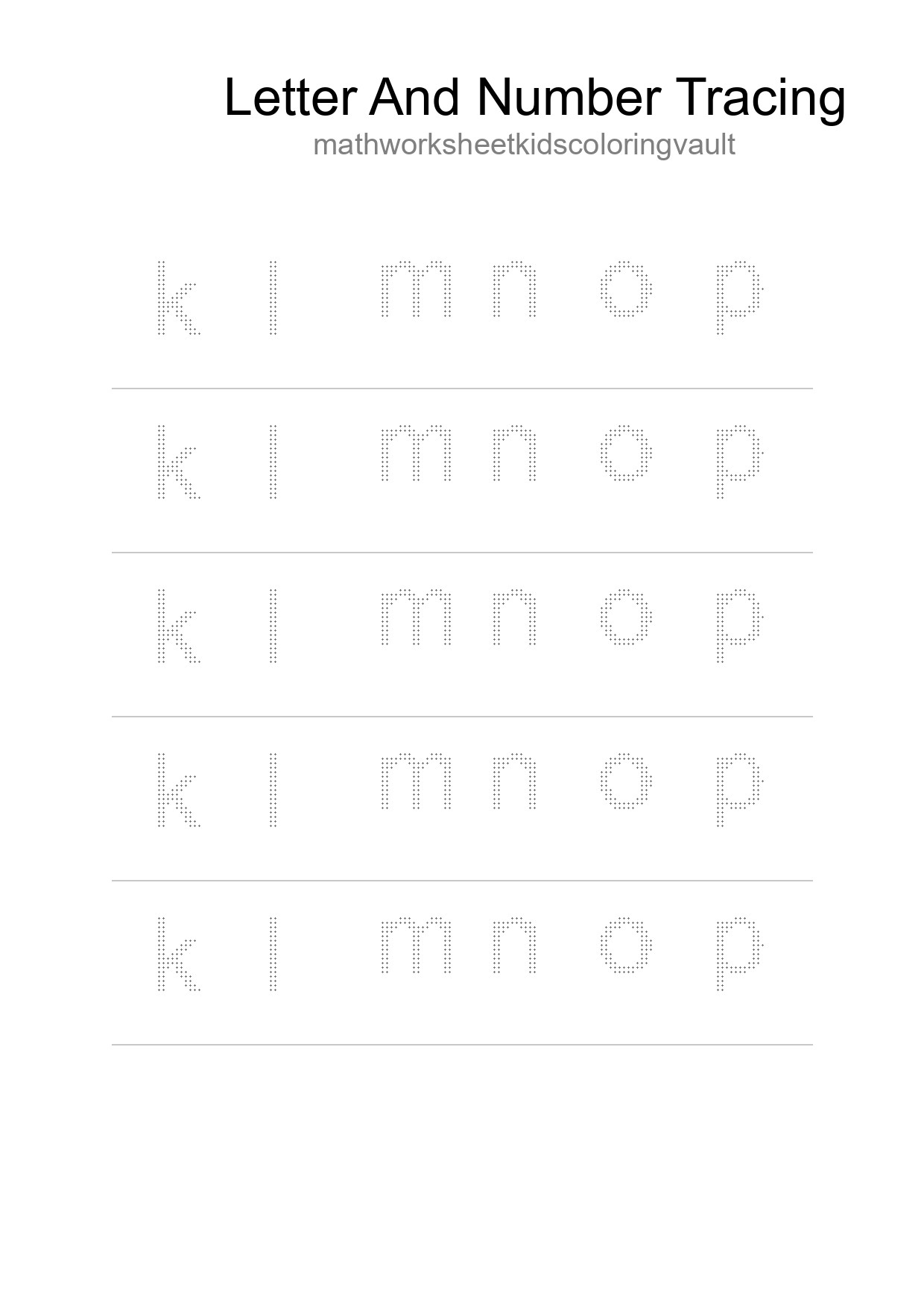 Printable Tracing Worksheet For Kids - Part 131