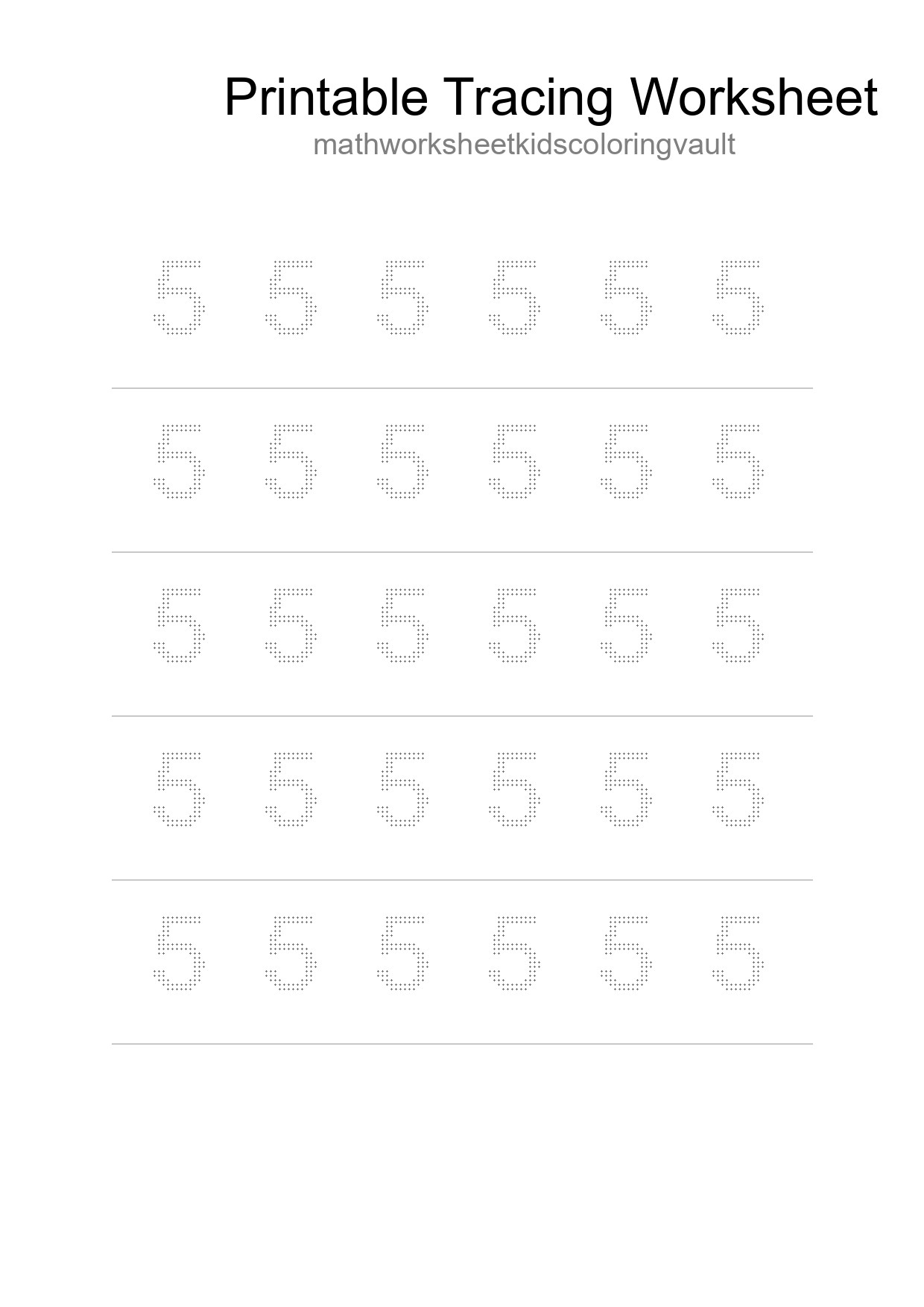 Printable Tracing Worksheet For Kids - Part 197