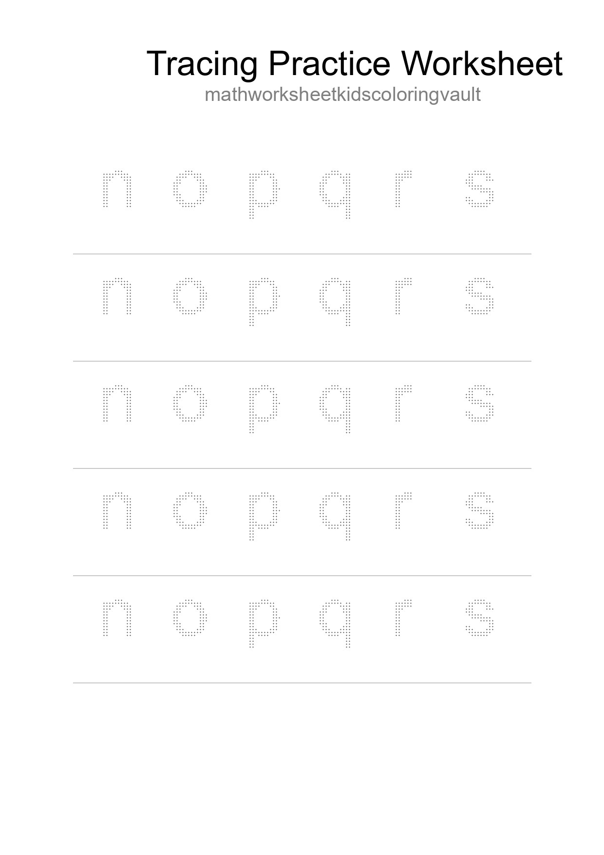 Printable Tracing Worksheet For Kids - Part 21