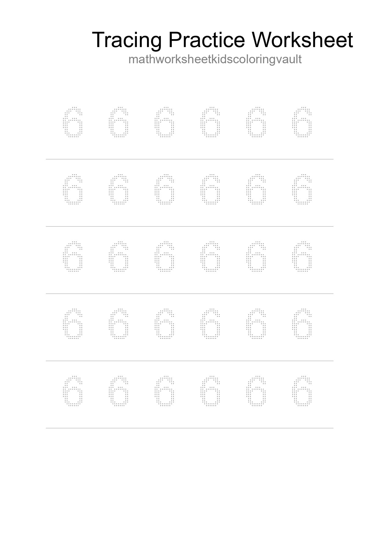 Printable Tracing Worksheet For Kids - Part 32