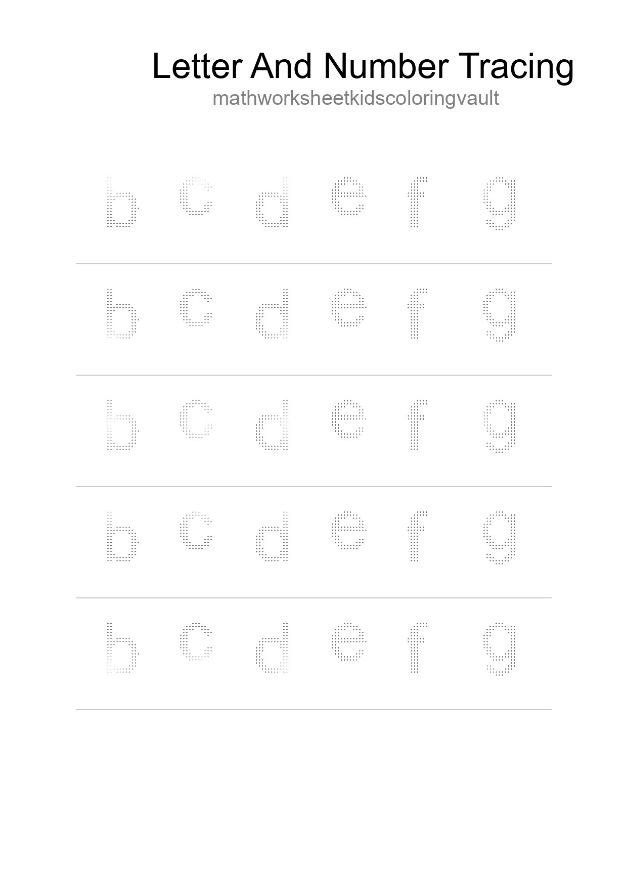 Printable Tracing Worksheet For Kids - Part 65