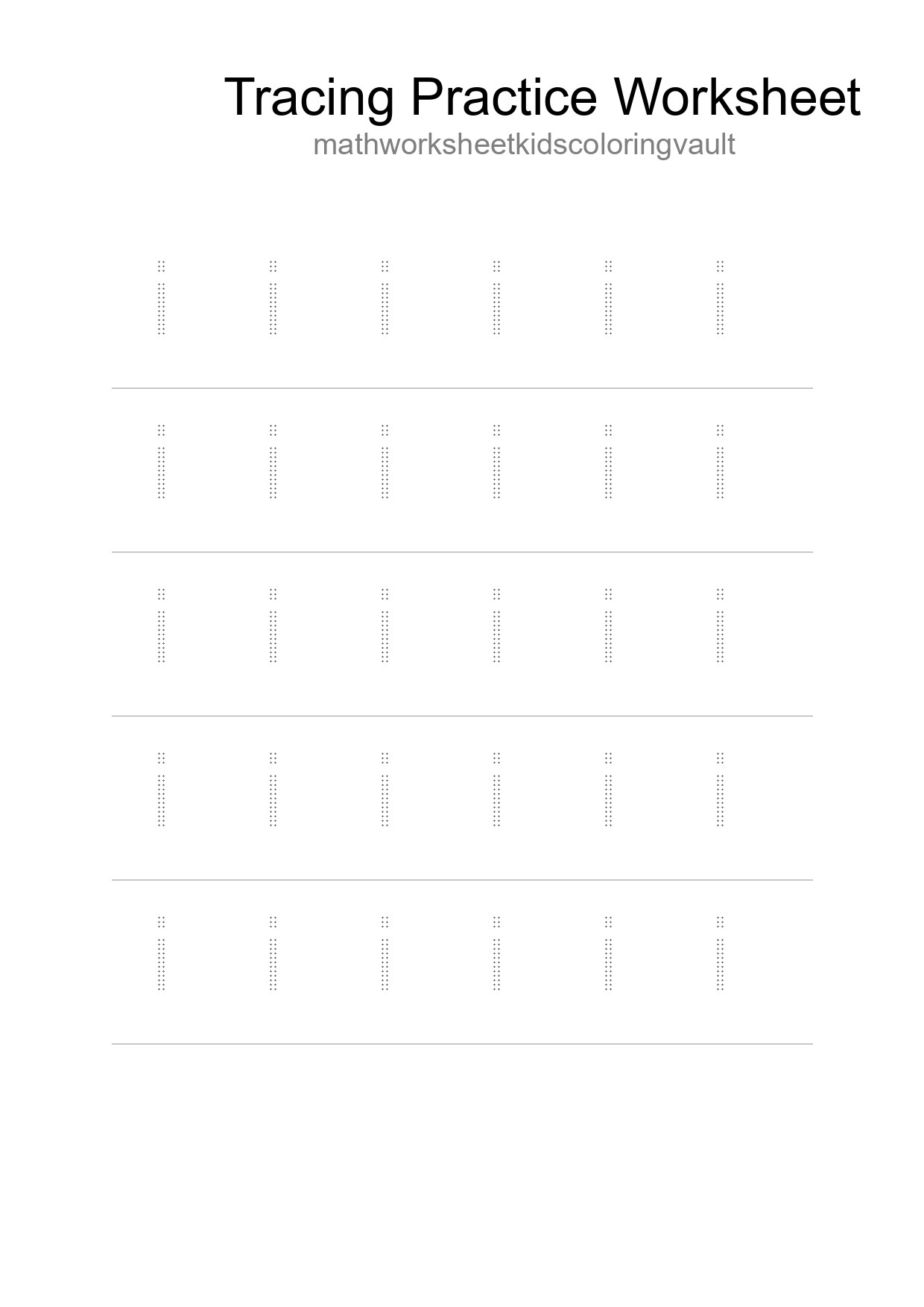 Printable Tracing Worksheet For Kids - Part 76